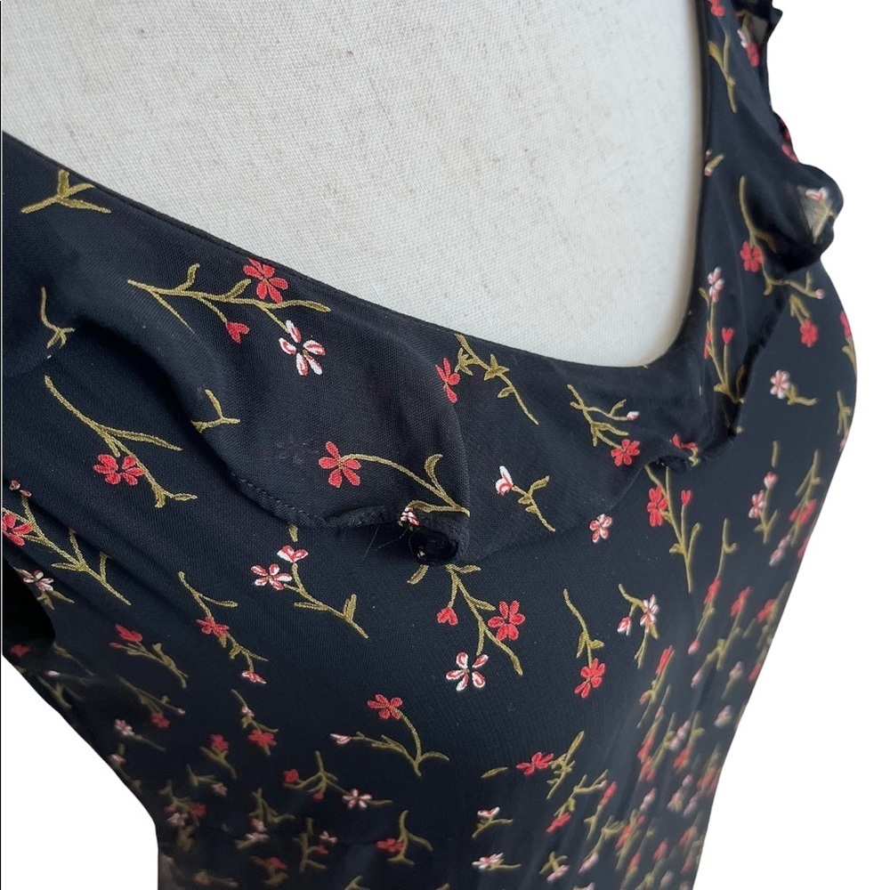 David Warren New York Black Floral Dress - Picture 2 of 6